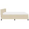 vidaXL Letto a molle con materasso Crema 200 x 200 cm Poliestere
