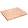 vidaXL Piano Bagno Marrone 60x50x(2-4) cm Legno Massello Trattato