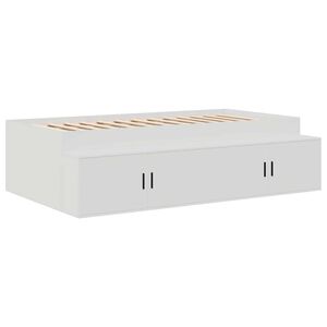 vidaXL Struttura del letto Bianco 70 x 190 cm Legno multistrato