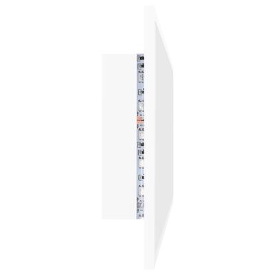 vidaXL Specchio da Bagno con LED Bianco 100x8,5x37 cm in Acrilico