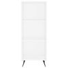 vidaXL Credenza 34,5x32,5x180 cm in Legno Multistrato Bianco Lucido