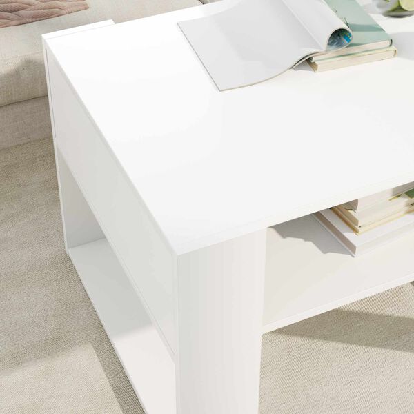 vidaXL Tavolino da salotto Bianco 66 x 53 x 45 cm Legno multistrato