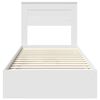 vidaXL Letto con Contenitore Bianco 90 x 190 cm Legno multistrato