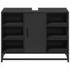 vidaXL Mobile Lavabo Bagno Nero 60x30x60 cm Legno Multistrato