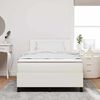 vidaXL Letto a molle Crema e Bianco 203 x 120 x 88 cm