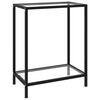 vidaXL Tavolo Consolle Trasparente 60x35x75 cm in Vetro Temperato