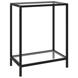 vidaXL Tavolo Consolle Trasparente 60x35x75 cm in Vetro Temperato