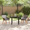 vidaXL Set da Pranzo per Giardino con cuscino 3 pcs Grigio polyrattan