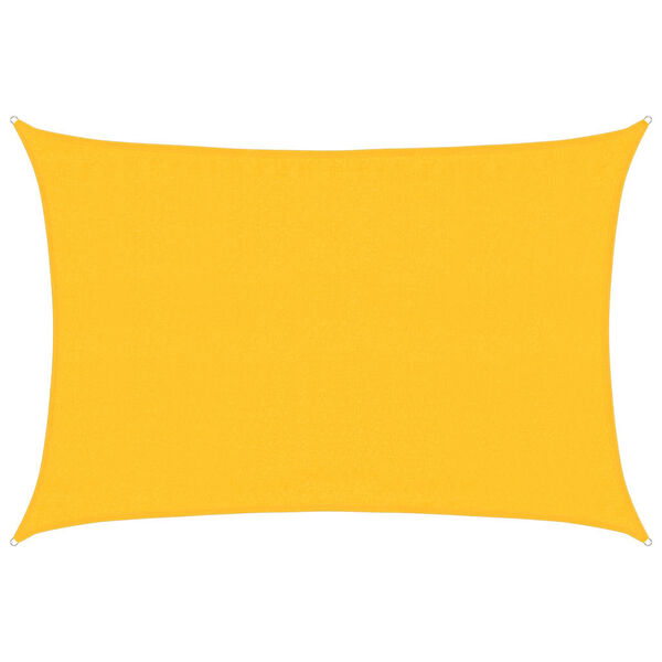 vidaXL Vela Parasole 160 g/m² Rettangolare Giallo 3,5x5 m in HDPE