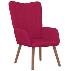 vidaXL Poltrona Relax Rosso Vino in Velluto