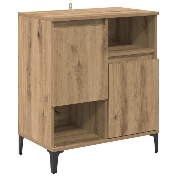vidaXL Credenza Rovere artigianale 60 x 35 x 70 cm Legno multistrato