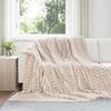 vidaXL Coperta Beige 270 x 240 cm Panno