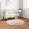 vidaXL Tappeto Pecora Tafalla Beige Ø 120 cm Poliestere