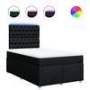vidaXL Giroletto a Molle con Materasso Nero 120x200 cm in Tessuto