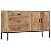 vidaXL Credenza 140x35x75 cm in Legno Massello di Mango