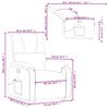 vidaXL Poltrona Alzapersona Reclinante Massaggiante Beige Microfibra