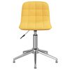 vidaXL Sedie da Pranzo Girevoli 2 pz Gialle in Tessuto