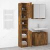 vidaXL Armadietto Bagno Rovere Fumo 32x34x188,5cm in Legno Multistrato
