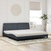 vidaXL Letto con Materasso Grigio Scuro 200x200 cm Velluto