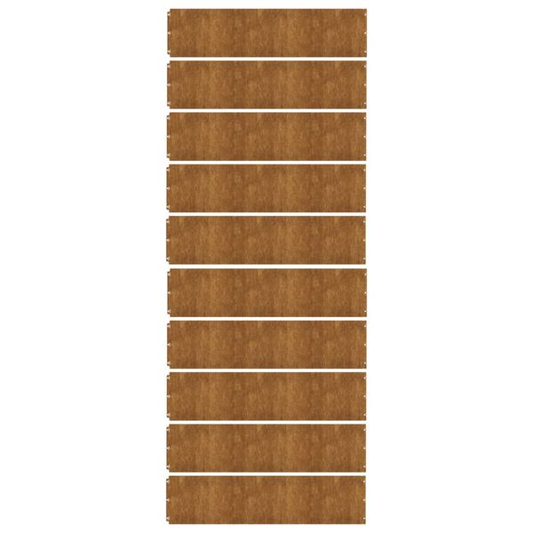 vidaXL Bordure per Prato 10 pz 25x103 cm Flessibili in Acciaio Corten