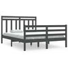 vidaXL Giroletto Grigio in Legno Massello 135x190 cm Double