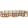 vidaXL Set di divani da esterno 9 pcs Naturale