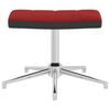 vidaXL Sedia Relax con Sgabello Rosso Vino in Velluto e PVC