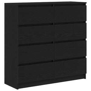 vidaXL Credenza Rovere Nero 100x35x99 cm in Legno Multistrato