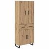 vidaXL Credenza 2 pz Rovere artigianale 69,5 x 34 x 180 cm