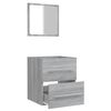 vidaXL Mobile da Bagno con Specchio Grigio Sonoma 41x38,5x48 cm