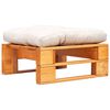 vidaXL Ottomana da Giardino a Pallet con Cuscino Sabbia Legno Marrone