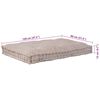 vidaXL Cuscino per Divano Marrone Chiaro 120 x 80 x 12 cm Tessuto