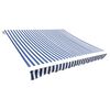 vidaXL Tessuto di Ricambio per Tenda da Sole Blu e Bianco 400x300 cm Poliestere