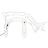 vidaXL Figure Natalizie Renne 2 pz Bianco Caldo 73x31x45 cm
