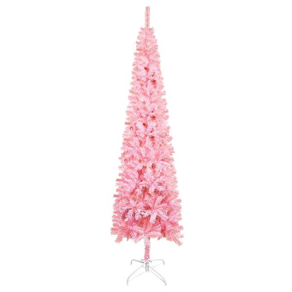 vidaXL Albero di Natale Sottile Rosa 180 cm