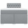 vidaXL Giroletto a Molle con Materasso Grigio Chiaro 120x190cm Tessuto