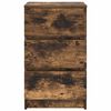 vidaXL Comodino con 3 Cassetti Rovere Fumo 39x35x65 cm