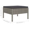 vidaXL Set Divani da Giardino 6 pz con Cuscini in Polyrattan Grigio