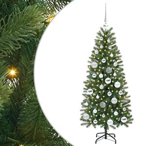 vidaXL Albero di Natale artificiale con 150 LED Verde 120 cm PE e PVC