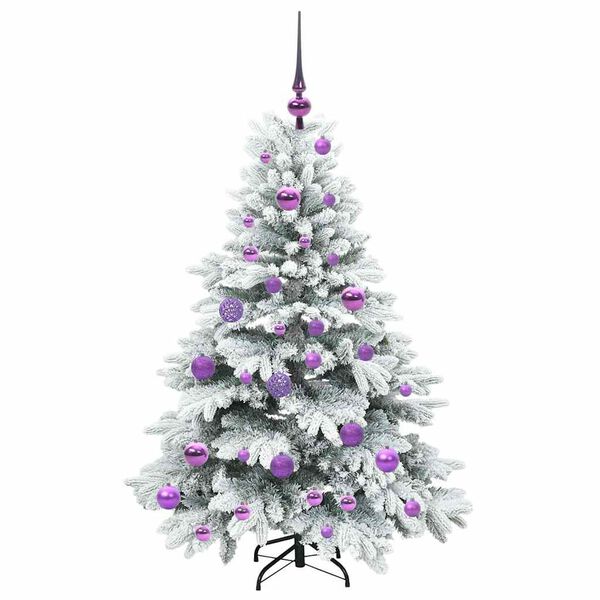 vidaXL Albero di Natale artificiale con 150 LED Verde 120 cm PE e PVC