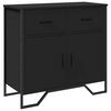 vidaXL Credenza Nera 79,5x35,5x74,5 cm in Legno Multistrato