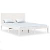 vidaXL Giroletto senza Materasso Bianco 120x200 cm Legno Massello Pino
