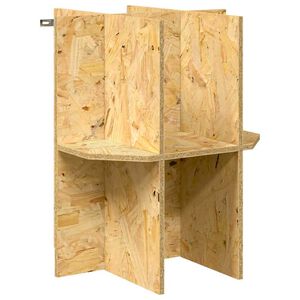 vidaXL Base per Terrario con lo scaffale Marrone 40 x 40 x 50 cm OSB