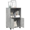 vidaXL Mobiletto con Ruote Grigio Cemento 55x40x91 cm in Truciolato