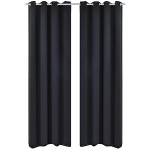 Tenda Termica Oscurante Foderata Nera Blackout 135 x 245 cm 2 pz