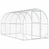 vidaXL Pollaio Argento 400 x 200 x 200 cm Acciaio zincato