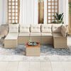 vidaXL Set Divano da Giardino 8 pcs Beige e Crema polyrattan