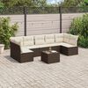 vidaXL Set Divani da Giardino 8 pz con Cuscini Marrone in Polyrattan