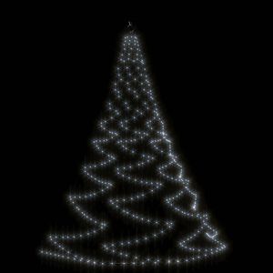 vidaXL Albero da Parete con Gancio Metallico 720 LED Bianco Freddo 5 m