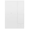 vidaXL Armadio a 3 Ante Bianco Lucido 120x50x180 cm Legno Multistrato